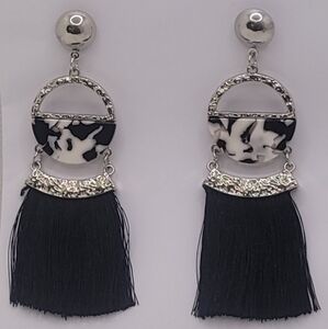 Paparazzi Black and Silver Dangle Earrings